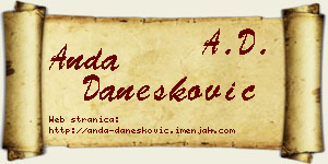 Anda Danesković vizit kartica